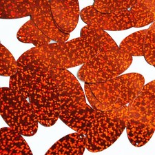 Oval Sequin 1.5" Dark Orange Hologram Glitter Sparkle Paillettes Made in USA