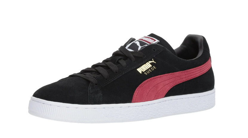 Мужские классические кроссовки из замши PUMA US 8.5 D Черный ТИБЕТСКИЙ КРАСНЫЙ