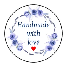 Handmade with love labels, stickers, tags