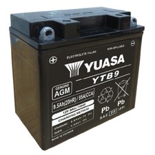 Batterie für Piaggio Ape 220 TM Kipper T10000 2013 YUASA YTB9  AGM geschlossen