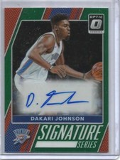 Dakari Johnson 17/18 Donruss Optic Green Prizm Autograph #4/5