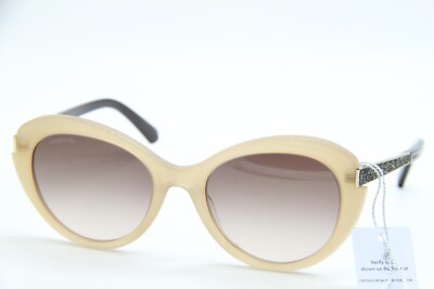 NEW SWAROVSKI SK 327 45F BEIGE NUDE GOLD GRADIENT AUTHENTIC SUNGLASSES 53-20