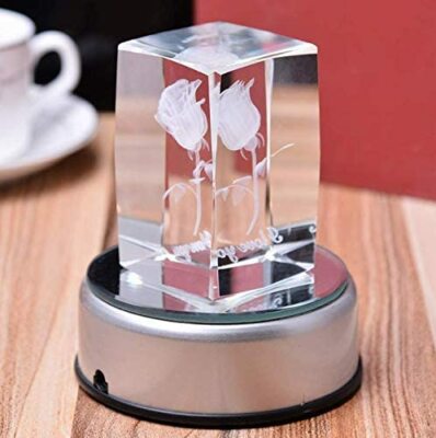 luolety LED Light Base, 7 Led Ronde Draaiende Display Stand