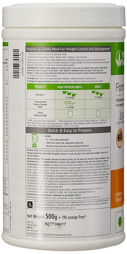 Natural Herbalife Formula 1 Shake for Weight Loss - 500 g (Mango) - Bild 2 von 4