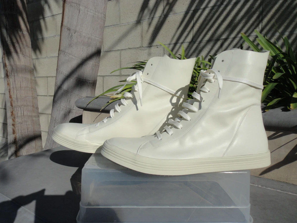 Rick Owens MASTODON Sneakers Hi Top Leather Mens US 7 or 10