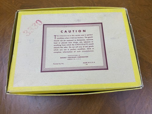 Vintage 1940s Hershey’s Milk Chocolate Bar Almonds Candy Box Pennsylvania Empty - Picture 5 of 6