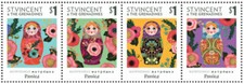 St. Vincent 2014 - Rossica, Matryoshka Dolls, Russian - Set of 4 Stamps - MNH