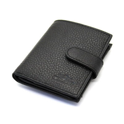 Portafoglio uomo CHARRO in vera pelle slim verticale con clip