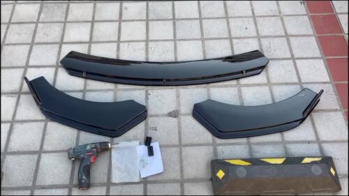 Parachoques delantero de fibra de carbono divisor de labios + faldones laterales para Audi A3 A4 A5 A6 S3 S4 - Vídeo 1 de 1