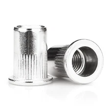 30 Pcs 3/8"-16 Rivet Nut, 304 Stainless Steel Flat Head Rivnut Threaded Insert N