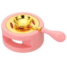 Wax Seal Warmer with Melting Spoon for Wax Sealing Stamp Envelope, Pink
