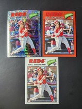 Topps Sal Stewart Reds Topps 2026 Heritage RC Lot (3) Red Border Silver Sparkle