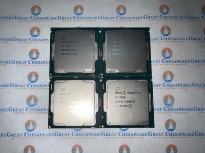 'Lot of 4'' Intel Core i5-7500 SR335 Processor 7th Gen 3.40GHz TESTED!