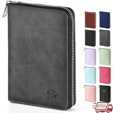 Travel Passport Holder PU Leather Wallet Card Slots Money Pocket Secure Case New