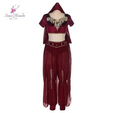 Burgundy Velvet and Chiffon Ballet Tutu Costumes Group Dress Dance Costume