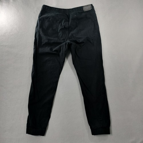 Denizen Levis Jogger Flat Front Black Pull On Khaki Pants Mens Size Large - Picture 2 of 7