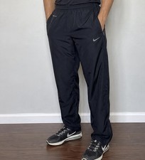 Nike Dri-FIT Mens Black Tapered Track Pants Joggers XL Ankle Zip Activewear