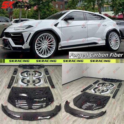 Forged/Carbon Fiber Side Skirts Rear Front Lip For Kits Lamborghini Urus 2018-22