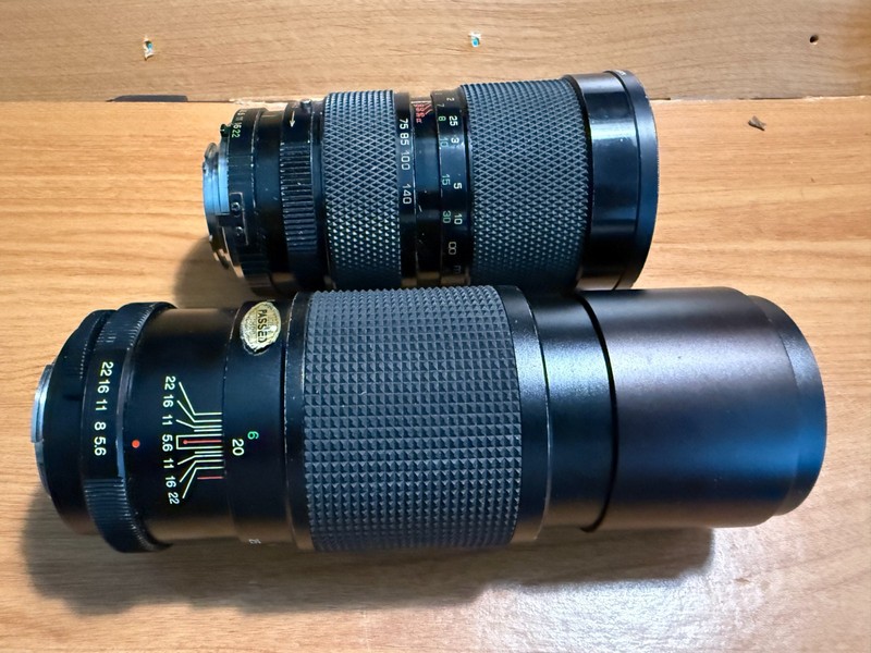 Vivitar  58-300mm Zoom Camera Lens. Soligor 35-140mm lens untested