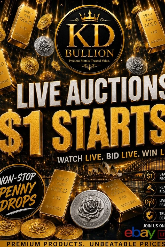 SILVER  & GOLD BULLION $1 STARTS