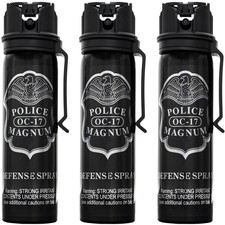 Police Magnum pepper spray self defense tactical security 3 Pack 4oz Flip Top
