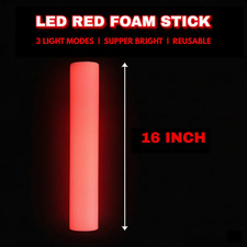 LED Foam Glow Sticks 100 Pack Light Up Foam Sticks Flashing Batons Party Concert