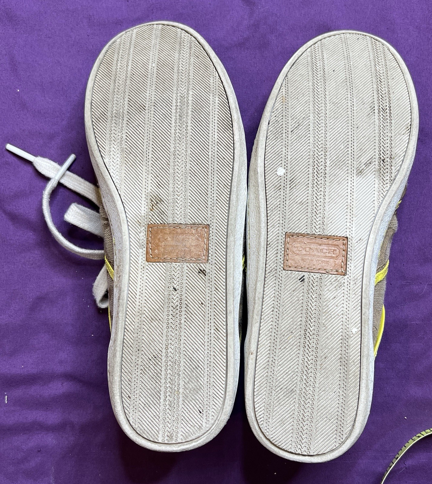 Coach Signature Alivia Sneakers Yellow Women's Size 7M thumbnail 8