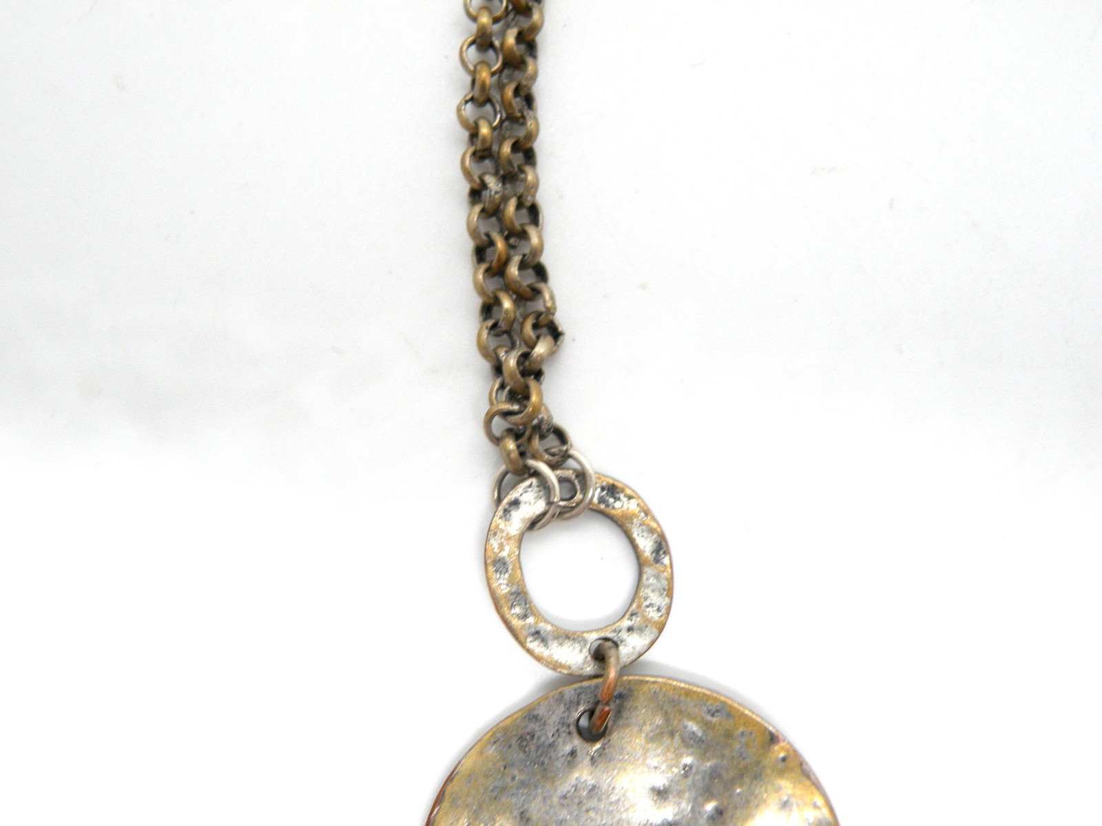 Ruby Rd Signed Chunky Circle Round Silver Tone Wo… - image 2