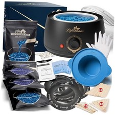 Complete Home Waxing Kit, L1 Hard Wax Warmer for Hair Premium Waxing Kit