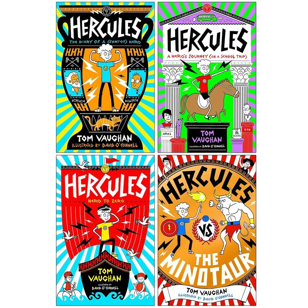Hercules Series 4 Books Collection Set By Tom Vaughan Hercules vs the Minotaur