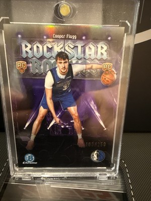/250 Cooper Flagg 2025-26 Topps Bowman Chrome RC Rockstar Purple Refractor