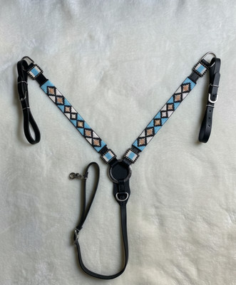 Martin Saddlery Western Premium Leather Equestrian Bead Headstall, Breast Collar