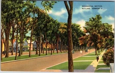 Postcard ROAD SCENE Rutland Vermont VT o/19 AN9782