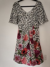 Blume London maternity summer Floral dress Size 10 White
