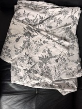 IKEA Alvine Kvist Double Duvet Cover, 2 P'cases, White & Dark Grey 100% Cotton