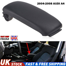 For Audi A4 S4 RS4 04-08 Armrest Lid Console Cover Black Leather Without Phone