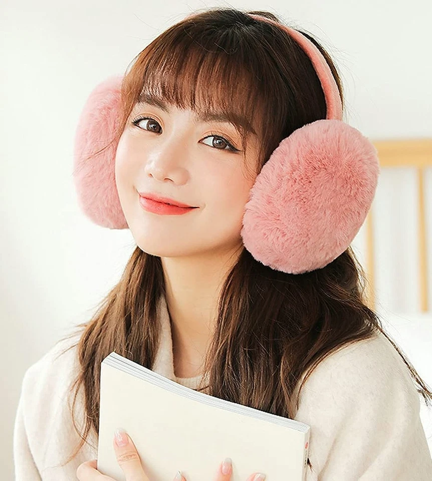 Ear Muffs Warm Furry Earmuffs Ear Warmers for Women Girls, Winter Faux Fur Ea... - Image 4 of 4
