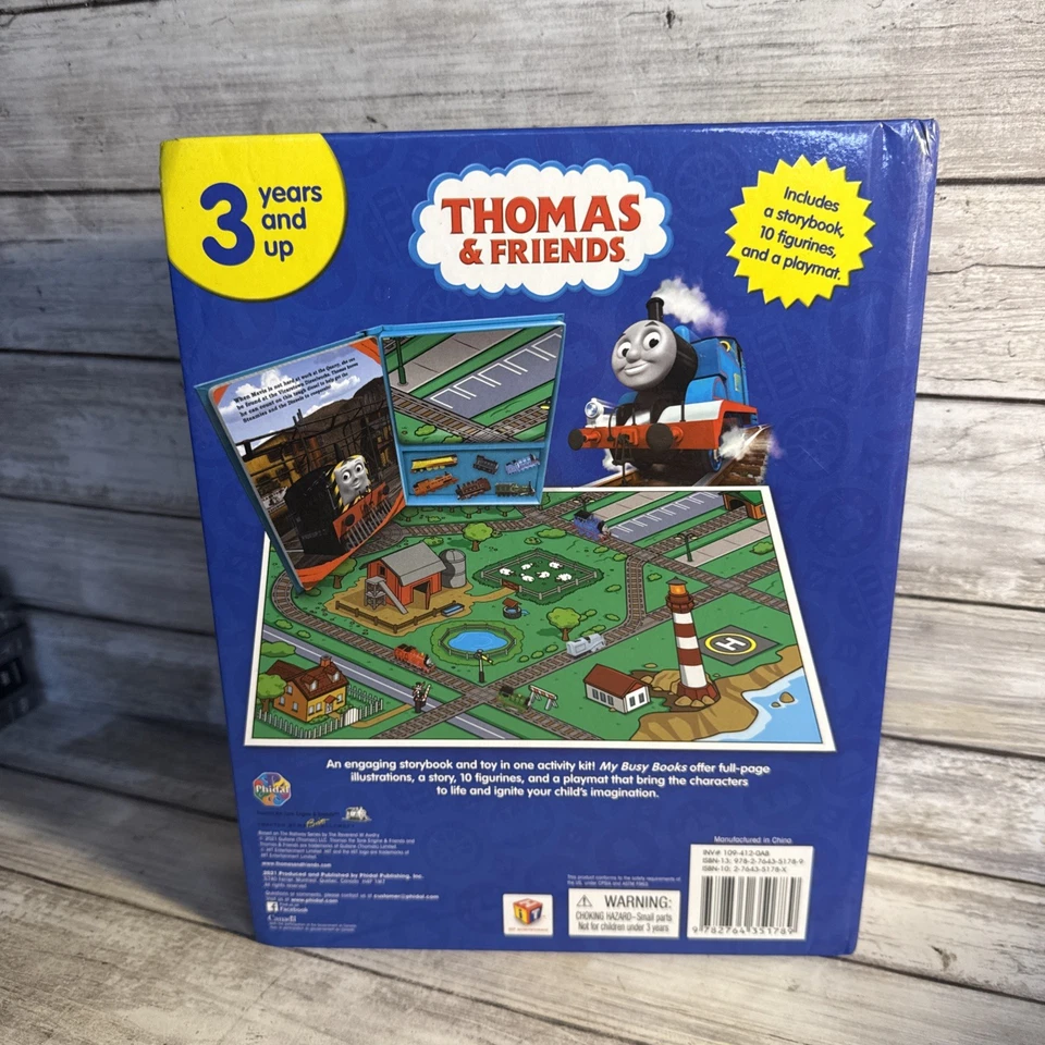 NEW! Thomas & Friends My Busy Books 10 Figurines And Play Mat Included Hardcover - Image 3 of 4