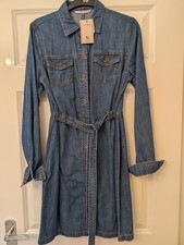 Woman's TU  Pure Cotten Denim Dress . Size 12 In Denem Blue.