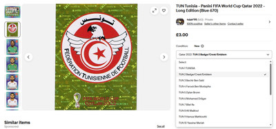 TUN Tunesien - Panini FIFA World Cup Qatar 2022 - Long Edition (Blue 670)