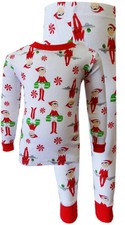 NEW KIDS ELF ON THE SHELF 2 PC COTTON CHRISTMAS PAJAMAS PJS SIZE 10 GIRLS BOYS