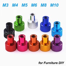 Knurled Thumb Nut M3-M10 Long Steps Colourful Aluminum Alloy Hand Turn Nuts DIY
