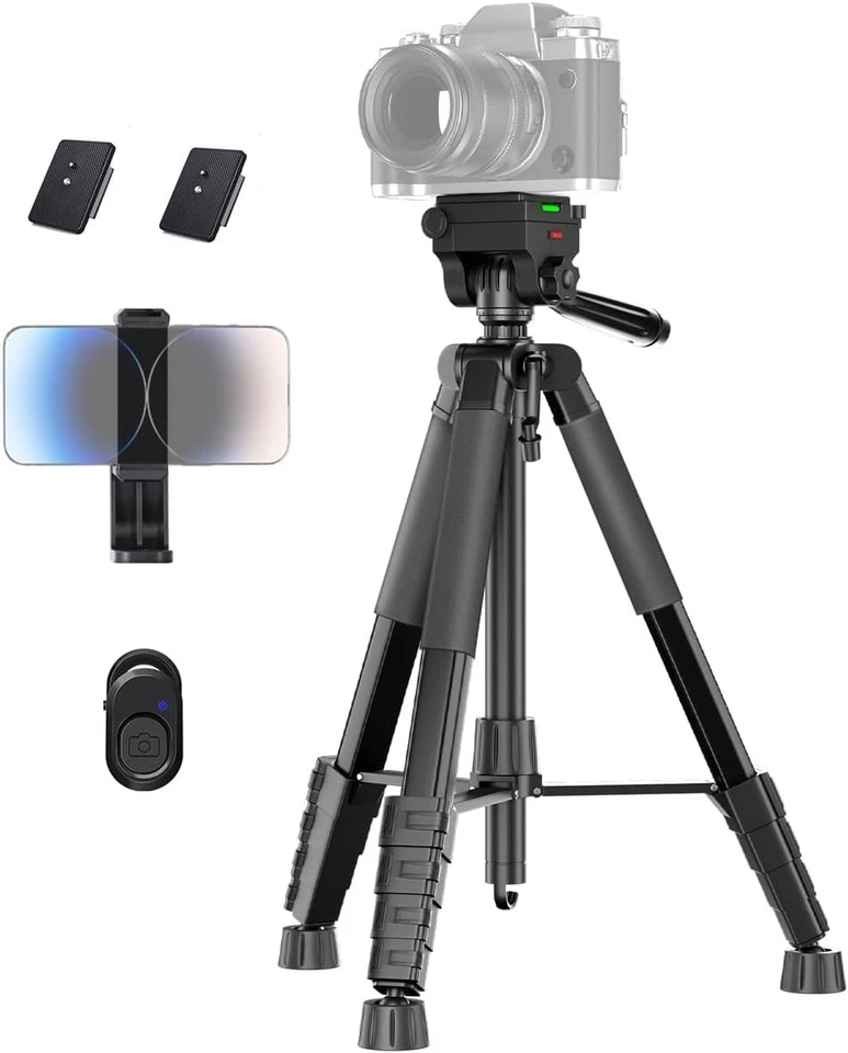 Portable 74" Tripod with Fluid Head for DSLR and Smartphone - Includes Remote - Image 3 of 4