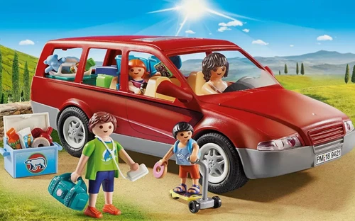 Playmobil -- spare part -- family with car 9421