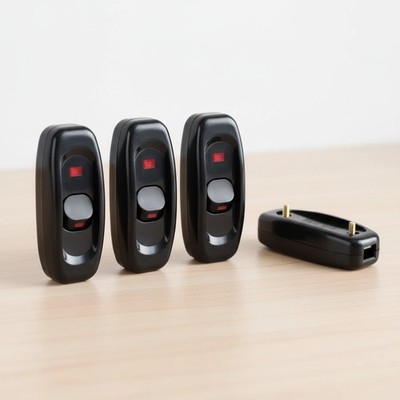Hochwertiger Inline-Schnurschalter mit LED-Anzeige, 10A 250V, schwarz, , 2-Posi...