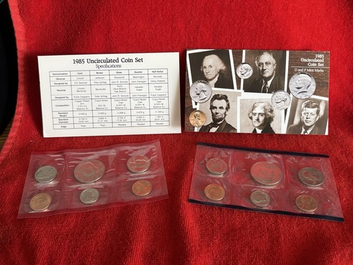 1985 Clad US Proof Coin Set Original Packaging with Uncirculated Coin Set - Picture 9 of 14