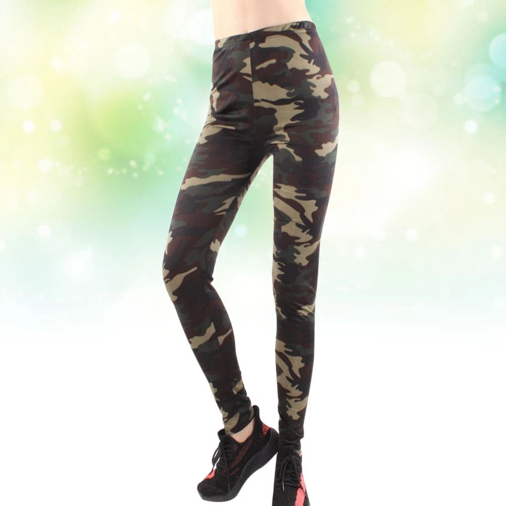 Leggings Camouflage Femme – Taille Haute, Poches, Neuf Avec étiquettes, Taille S