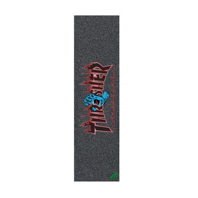 Santa Cruz x Thrasher ''Screaming Flame Logo'' Griptape (Black) Mob Grip 11'' x 33''