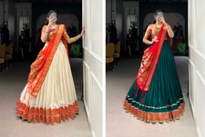 Attractive Look Vichitra Silk Lehenga Choli With Dupatta For Wedding Wear