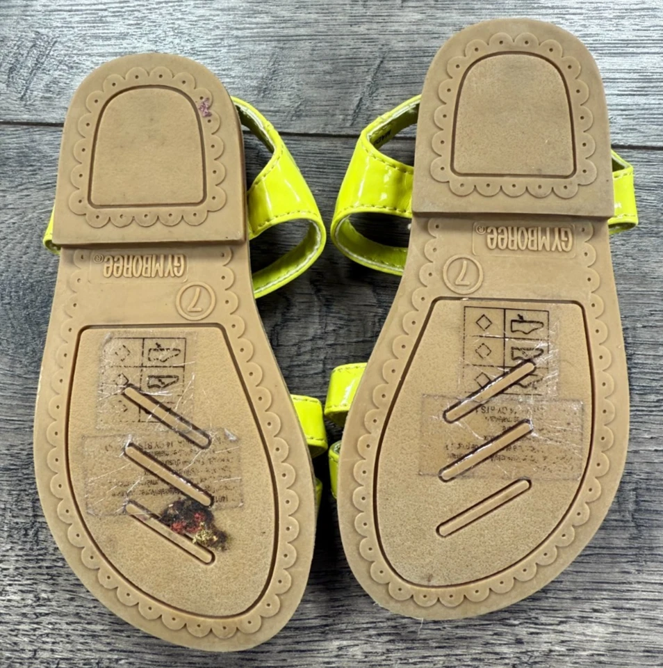 Baby Girl Clothes Gymboree Size 7 Bright Yellow Painting Pals Sandals - Image 2 of 2